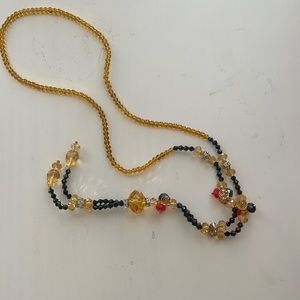 Fun beaded necklace and bracelet set